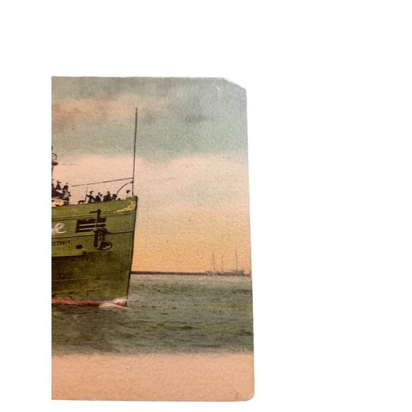 Vintage 1906 City Of Detroit Steamer Ship Ann Harbor Michigan MI Postcard - Picture 4 of 5